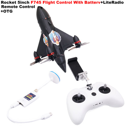 B-CUBE Rocket 5inch FPV Frame Kit Carbon Fiber Racing Drone Quadcopter Freestyle INAV Beatflight F745 H743 PX4 Flight Control