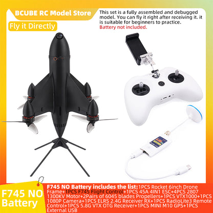 B-CUBE Rocket 6inch FPV Drone Frame Kit Carbon Fiber Racing Quadcopter Freestyle INAV Beatflight F4 F745 H743 Ardupilot Flight Control