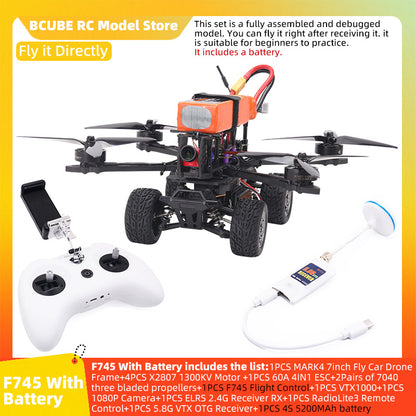 B-CUBE 7inch Flying Car FPV Drone Frame Kit Carbon Fiber Racing Quadcopter BF INAV F4 F722 F745 H743 Flight Control
