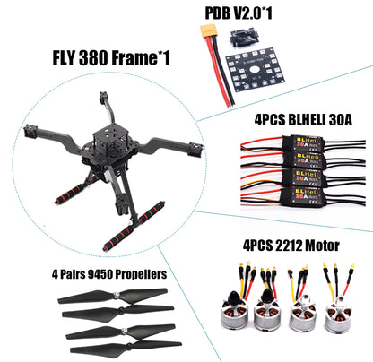 Новый смарт-дрон Rctosky с открытым исходным кодом FLY380Mm Pix Quadrotor Upturned Rack с рамой для дрона Pixhawk 2.4.8 Pix Px4 