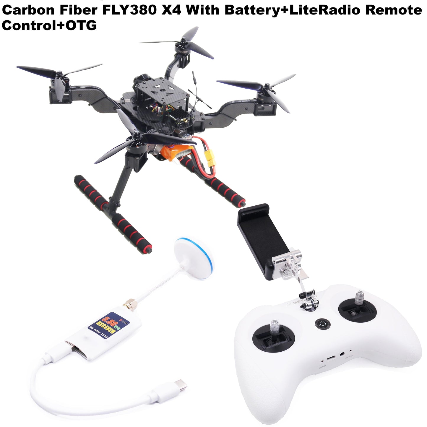 B-CUBE Open Source New Smart Drone FLY350 380MM F722 Quadrotor Rack RC Multicopter Multi-Rotor With Landing Gear Betaflight