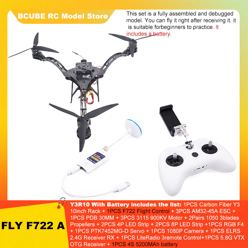 B-CUBE Y3 Carbon Fiber three-axis Frame F450 crossing three-axis frame three-axis drone frame F722 INAV BF