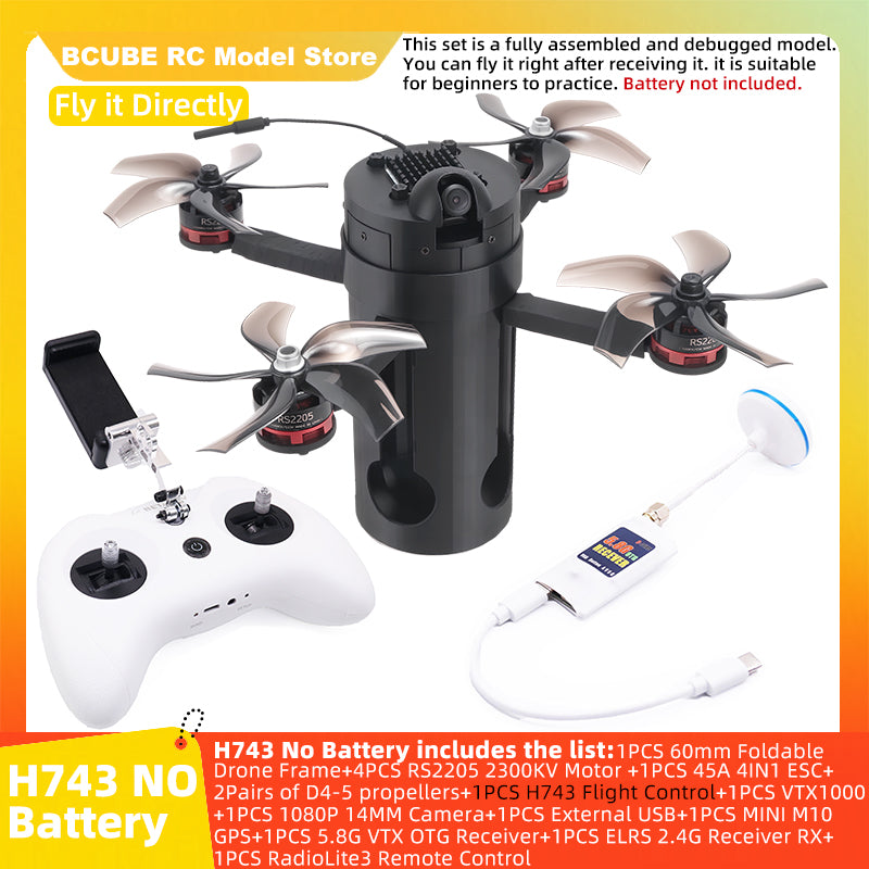 B-CUBE 60mm Foldable FPV Drone Frame Kit Carbon Fiber Racing Quadcopter Freestyle INAV Beatflight F4V3S PULS F745 H743