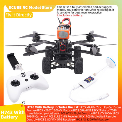 B-CUBE 7inch Flying Car FPV Drone Frame Kit Carbon Fiber Racing Quadcopter BF INAV F4 F722 F745 H743 Flight Control