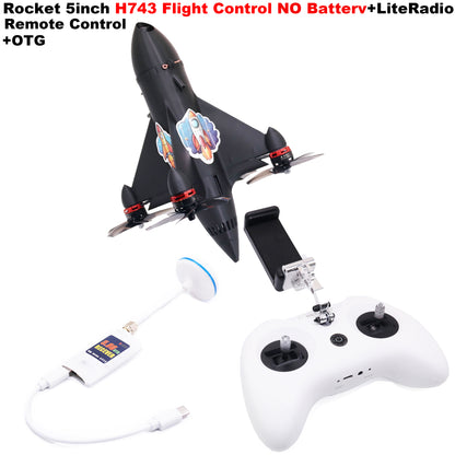 B-CUBE Rocket 5inch FPV Frame Kit Carbon Fiber Racing Drone Quadcopter Freestyle INAV Beatflight F745 H743 PX4 Flight Control