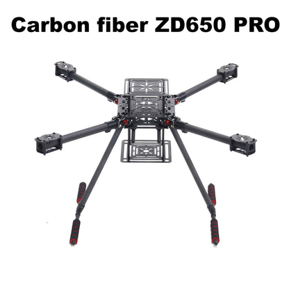 RCtoSky ZD650 PRO 650mm Ardupilot Pixhawk Carbon fiber Quadcopter Frame FPV Quad with Carbon Fiber Landing Skid Motor ESC 40A