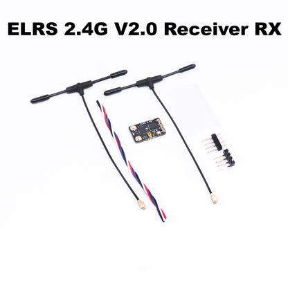 Приемник ELRS 2.4G RX Crossover, модель приемника FPV NANO ExpressLRS с антенной типа T, поддержка обновления Wi-Fi для дрона 