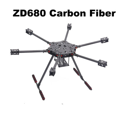 B-CUBE ZD680  PIXHAWK 2.4.8 Full Carbon Fiber Hexa-Rotor Foldable Arm Hexacopter Frame Kit forCopter with Unflodable Landing Gear