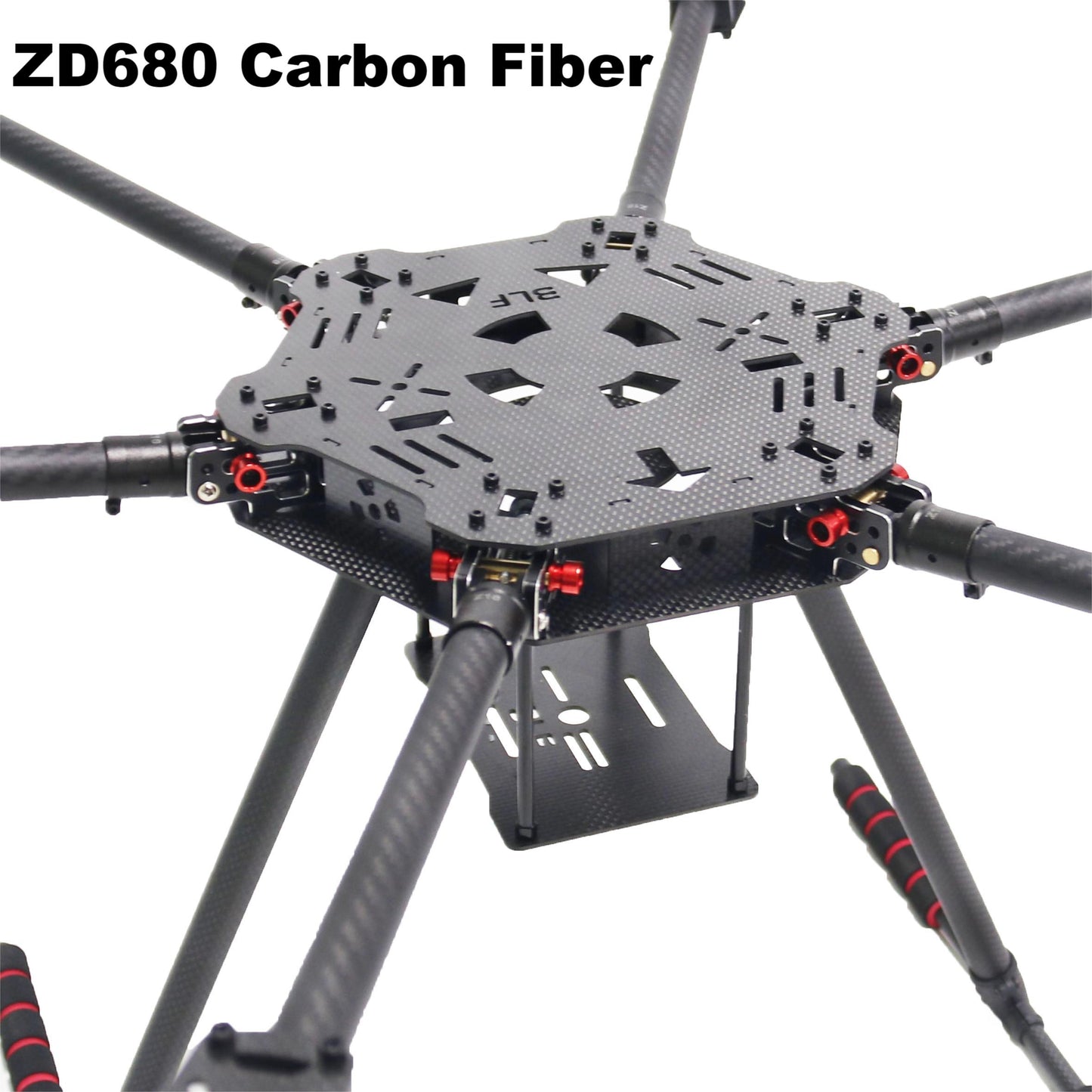 B-CUBE F680 Full Carbon Fiber ZD 680 Hexa-Rotor Frame Foldable Arm Hexacopter Frame Kit with Unflodable Landing Gear for FPV