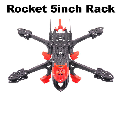 B-CUBE Rocket 5inch FPV Drone Frame Kit Carbon Fiber Racing Quadcopter Freestyle INAV Beatflight F722 Ardupilot Flight Control