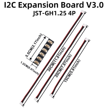 B-CUBE I2C expansion board V2.0 and I2C expansion board V3.0 splitter expansion module with JST-GH1.25 flight controller cable