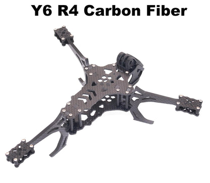 Y6R4 4inch FPV Drone Frame Kit Carbon Fiber Racing Drone Quadcopter Freestyle INAV Beatflight F722 Ardupilot PX4 Flight Control