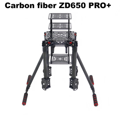 B-CUBE ZD650 PRO+ 650mm Ardupilot Pixhawk Carbon fiber Quadcopter Frame FPV Quad with Carbon Fiber Landing Skid Motor 40A ESC