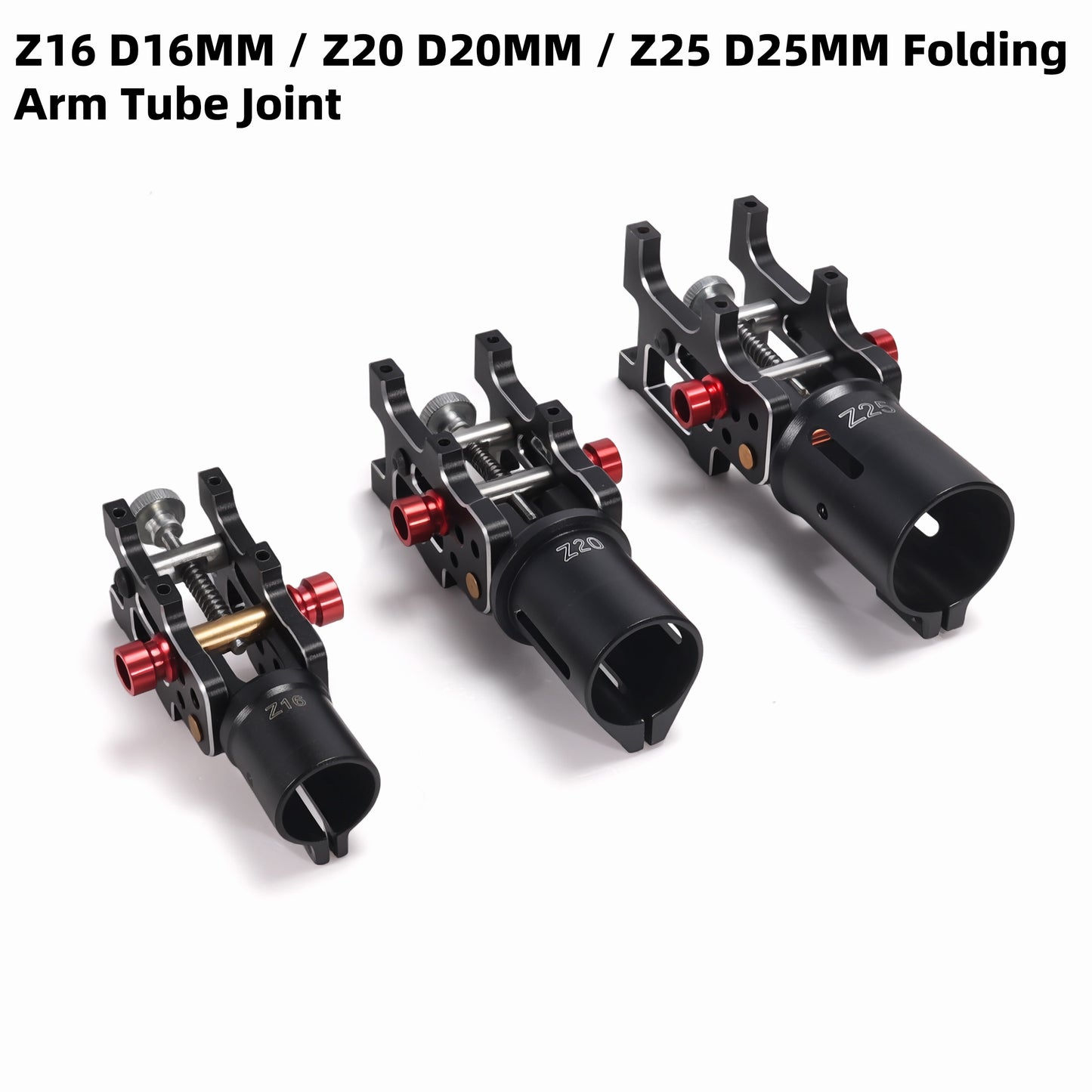 B-CUBE Z16/Z20/Z25 CNC Aluminum Folding Arm Tube Joint DIY for Dia 16mm 20mm 25mmAutomatic Auto RC Quadcopter Hexacopter Multirotor