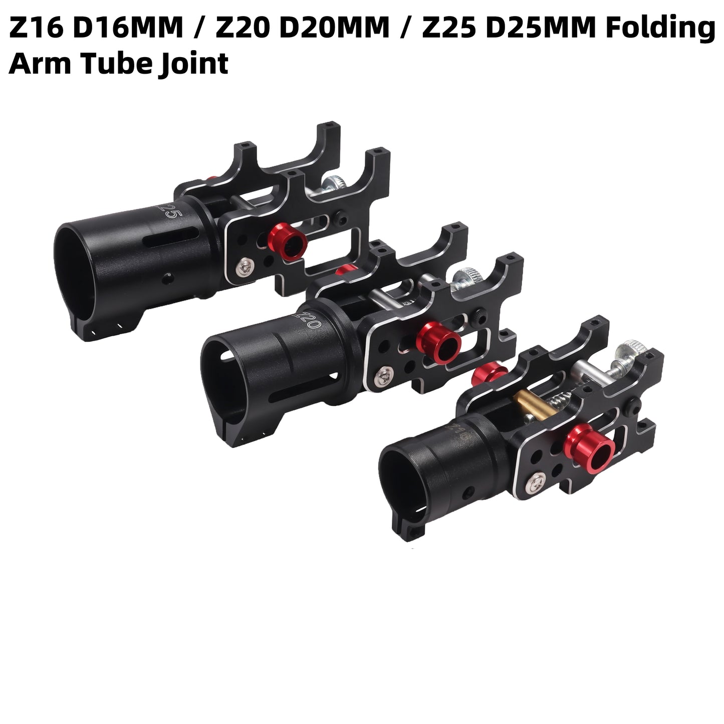 B-CUBE Z16/Z20/Z25 CNC Aluminum Folding Arm Tube Joint DIY for Dia 16mm 20mm 25mmAutomatic Auto RC Quadcopter Hexacopter Multirotor