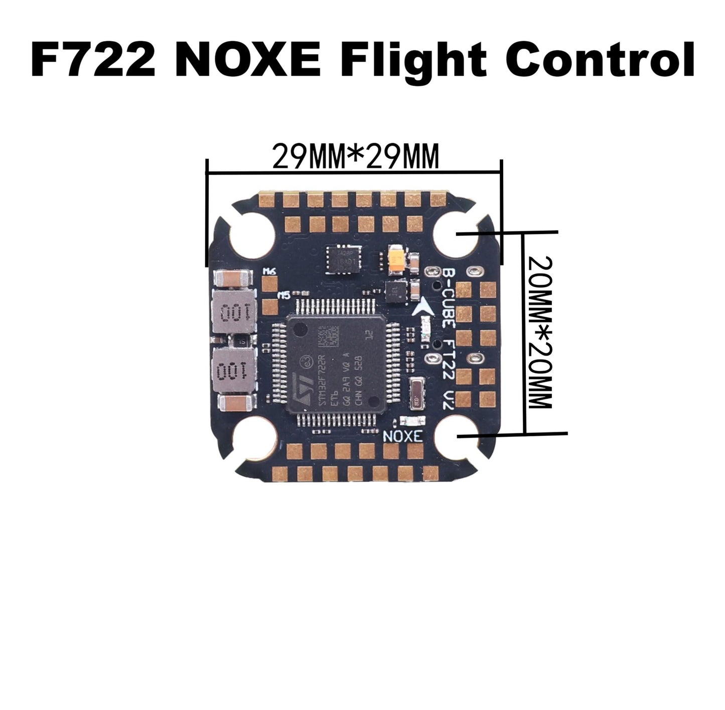 RCtoSky B-CUBE F722 NOXE FC ICM-42688-P 3-6S STM32 TYPE-C For ELRS TBS CRSF SBUS IBUS DSM2 DSMX FPV Drone 20X20MM