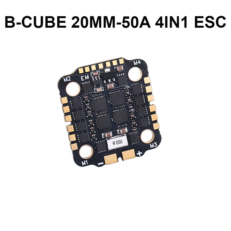 B-CUBE 4IN1 50A 20MM ESC BlueJay Support 3-6S Brushless Motor DShot300 600 Multishot Oneshot PWM FPV F4 Flight Control