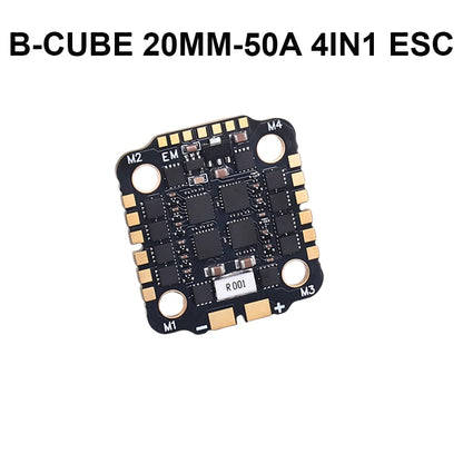 B-CUBE 4IN1 50A 20MM ESC BlueJay Support 3-6S Brushless Motor DShot300 600 Multishot Oneshot PWM FPV F4 Flight Control
