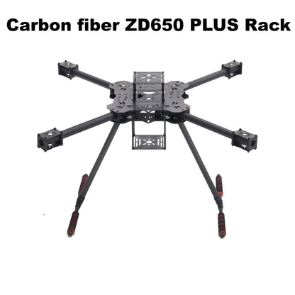 B-CUBE ZD650 PLUS 650mm Ardupilot Pixhawk Carbon fiber Quadcopter Frame FPV Quad with Carbon Fiber Landing Skid Motor ESC 40A
