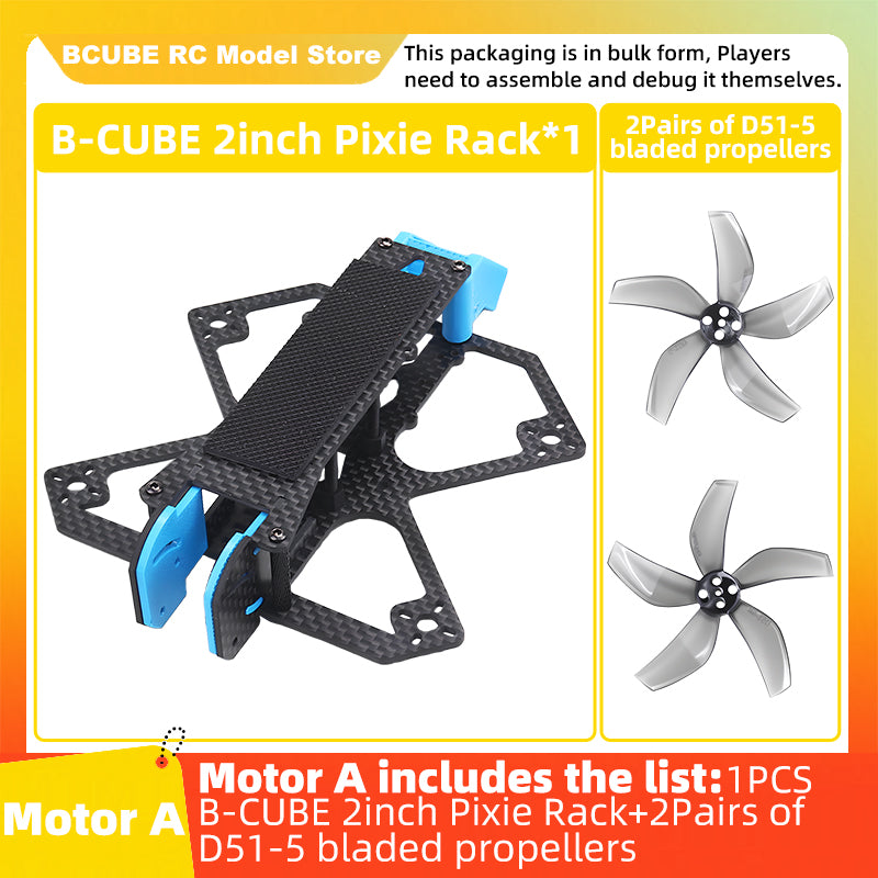 B-CUBE 2inch Pixie FPV Drone Frame Kit Carbon Fiber Racing Drone Quadcopter INAV Beatflight F722 NOXE Ardupilot Flight Control