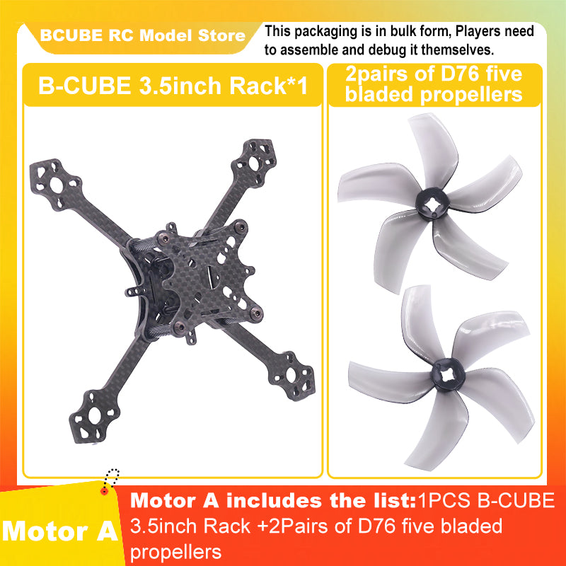 B-CUBE 3.5inch FPV Drone Frame Kit Carbon Fiber Racing Drone Quadcopter INAV Beatflight F722 F745 Ardupilot Flight Control
