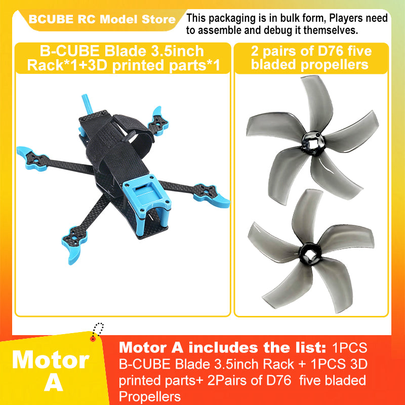 B-CUBE Blade 3.5inch FPV Drone Frame Kit Carbon Fiber Racing Drone Quadcopter INAV Beatflight F722 Ardupilot Flight Control