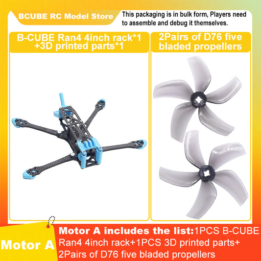 B-CUBE Ran4 4inch FPV Drone Frame Kit Carbon Fiber Racing Drone Quadcopter INAV Beatflight F722 F745 Ardupilot Flight Control