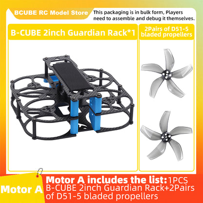 B-CUBE 2inch Guardian FPV Drone Frame Kit Carbon Fiber Racing Drone Quadcopter INAV Beatflight F722 NOXE Ardupilot Flight Control