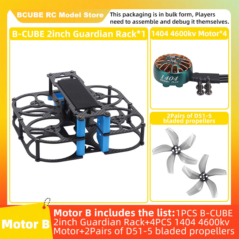 B-CUBE 2inch Guardian FPV Drone Frame Kit Carbon Fiber Racing Drone Quadcopter INAV Beatflight F722 NOXE Ardupilot Flight Control