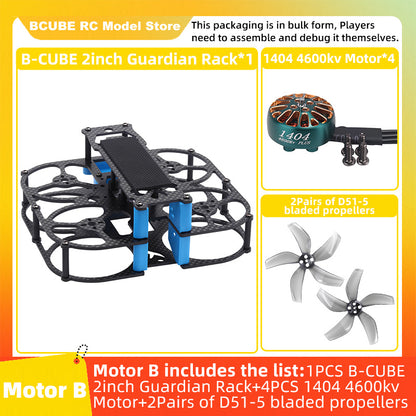 B-CUBE 2inch Guardian FPV Drone Frame Kit Carbon Fiber Racing Drone Quadcopter INAV Beatflight F722 NOXE Ardupilot Flight Control