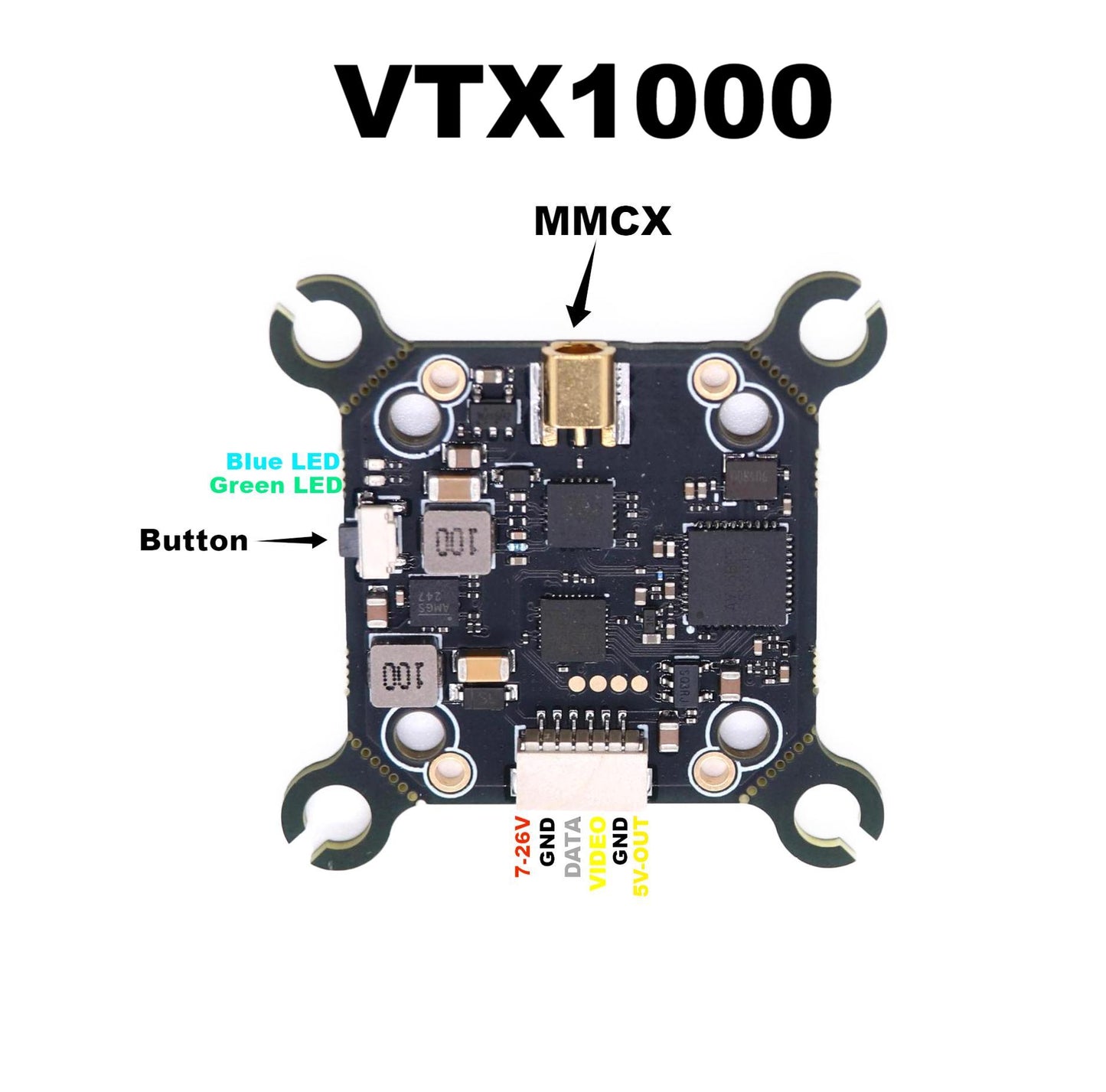 B-CUBE 5.8G VTX 800 1000 1600 2500mW 48CH  Input Voltage Video Transmitter Power 25 1000mW For Long Range RC Airplane FPV Drone