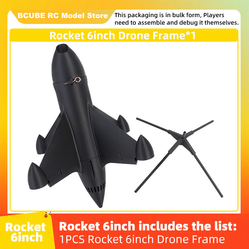 B-CUBE Rocket 6inch FPV Drone Frame Kit Carbon Fiber Racing Quadcopter Freestyle INAV Beatflight F4 F745 H743 Ardupilot Flight Control