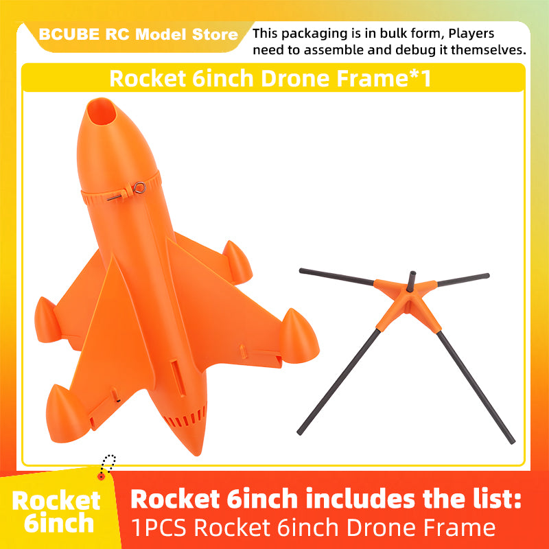 B-CUBE Rocket 6inch FPV Drone Frame Kit Carbon Fiber Racing Quadcopter Freestyle INAV Beatflight F4 F745 H743 Ardupilot Flight Control