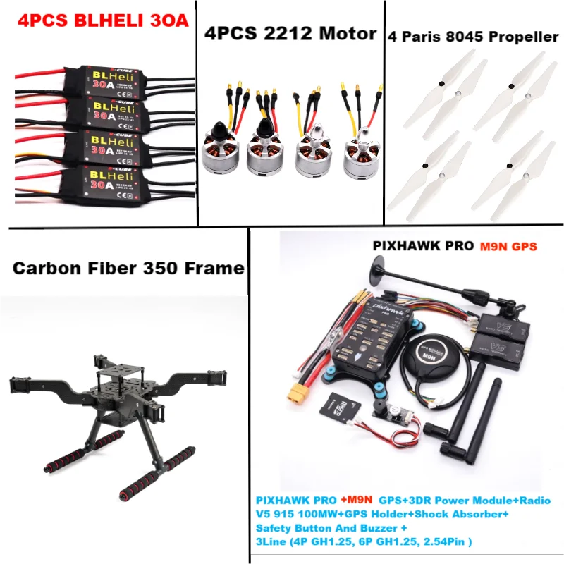 B-CUBE PIXHAWK PRO M9N Open source new smart drone FLY350 300 380 450MMpix quadrotor upturned rack