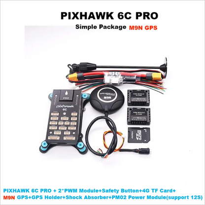PIXHAWK 6C PRO FMUV6C Ardupilot PX4 32-битный контроллер полета автопилот с 4G SD безопасность встроенный зуммер вертолет самолет вездеход лодка 