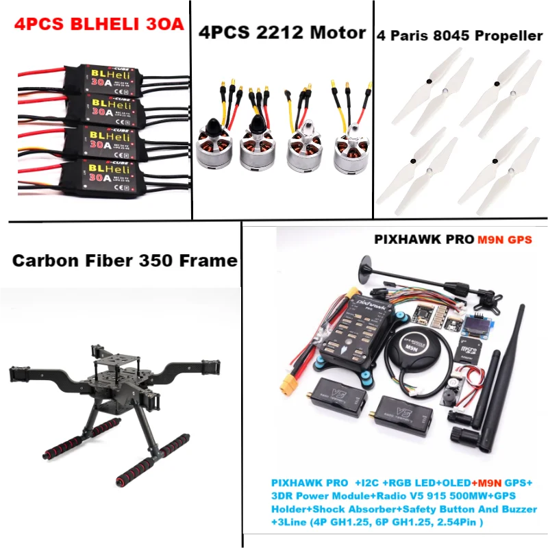 B-CUBE PIXHAWK PRO M9N Open source new smart drone FLY350 300 380 450MMpix quadrotor upturned rack