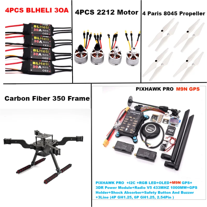 B-CUBE PIXHAWK PRO M9N Open source new smart drone FLY350 300 380 450MMpix quadrotor upturned rack