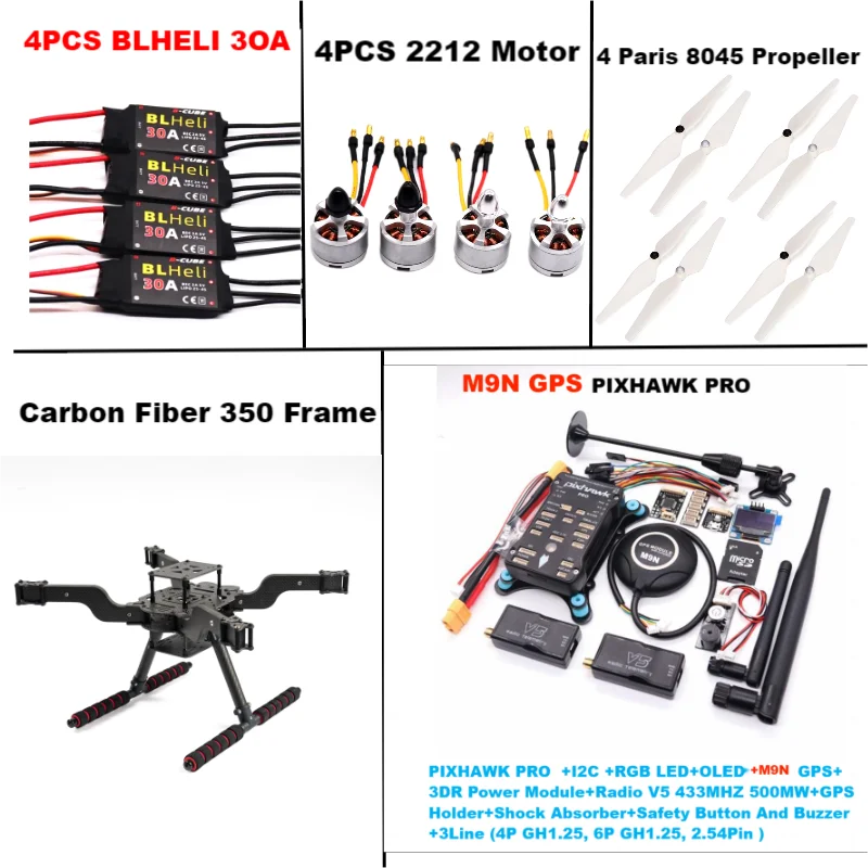 B-CUBE PIXHAWK PRO M9N Open source new smart drone FLY350 300 380 450MMpix quadrotor upturned rack