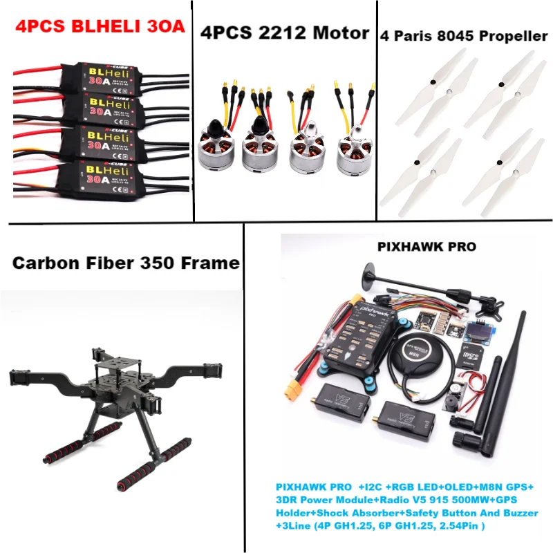 B-CUBE PIXHAWK PRO M8N Open source new smart drone FLY350 300 380 450MMpix quadrotor upturned rack