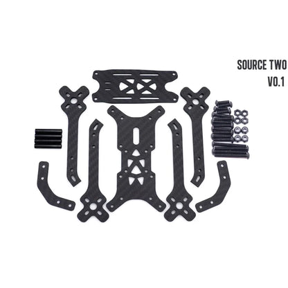 B-CUBE Zero Two Open Source FPV Drone Frame Kit Carbon Fiber 5inch For O3 FPV Racing Drone Quadcopter Freestyle