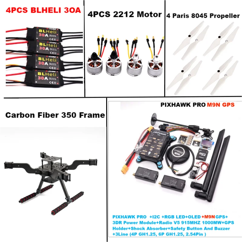 B-CUBE PIXHAWK PRO M9N Open source new smart drone FLY350 300 380 450MMpix quadrotor upturned rack