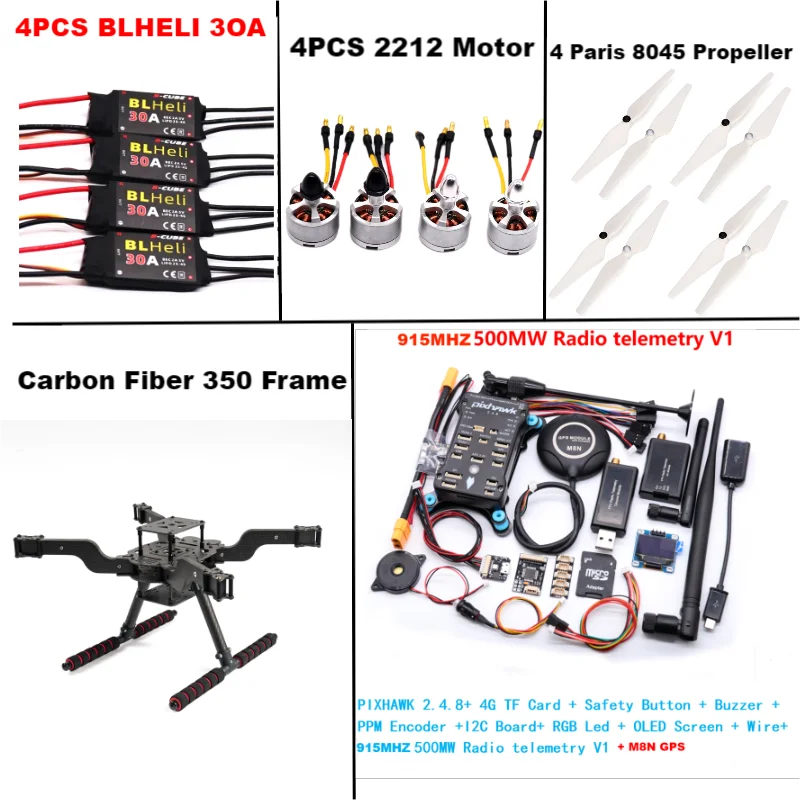 B-CUBE  PIXHAWK 2.4.8 M8N Open source new smart drone FLY350 300 380 450MMpix quadrotor upturned rack