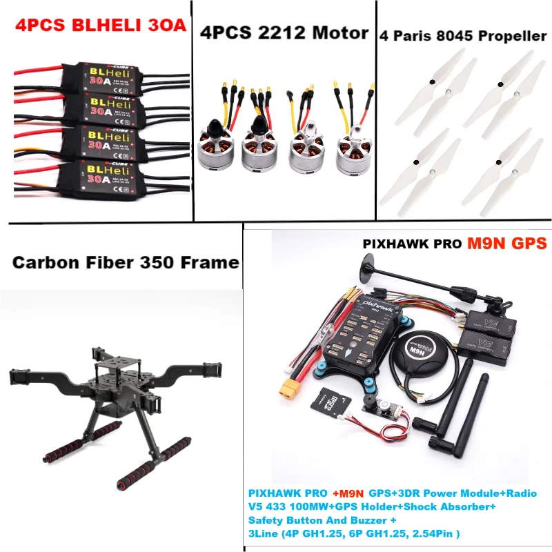 B-CUBE PIXHAWK PRO M9N Open source new smart drone FLY350 300 380 450MMpix quadrotor upturned rack