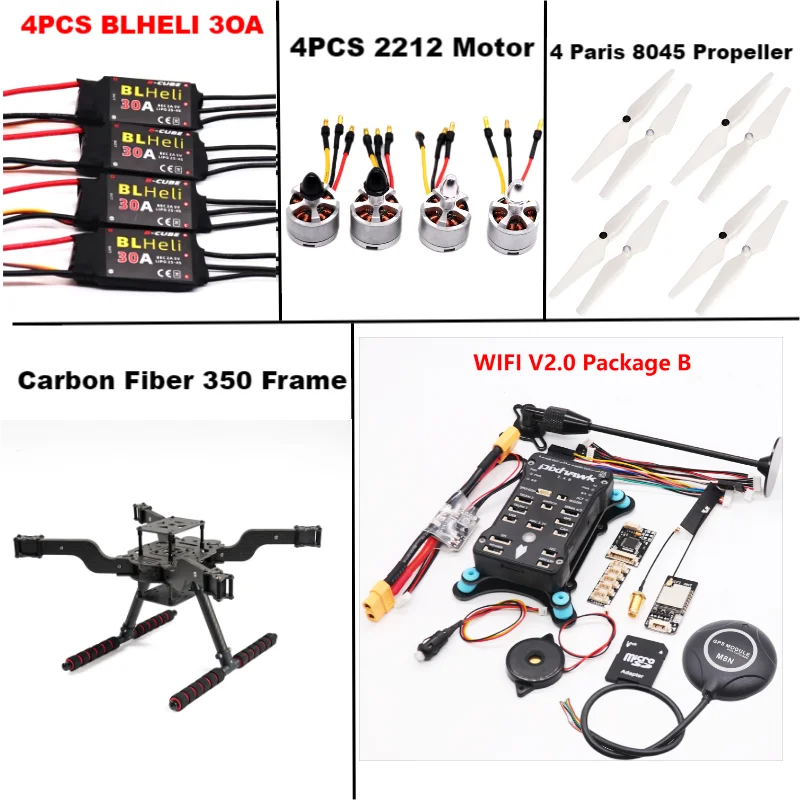 B-CUBE  PIXHAWK 2.4.8 M8N Open source new smart drone FLY350 300 380 450MMpix quadrotor upturned rack