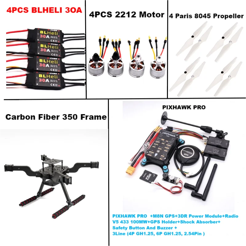 B-CUBE PIXHAWK PRO M8N Open source new smart drone FLY350 300 380 450MMpix quadrotor upturned rack