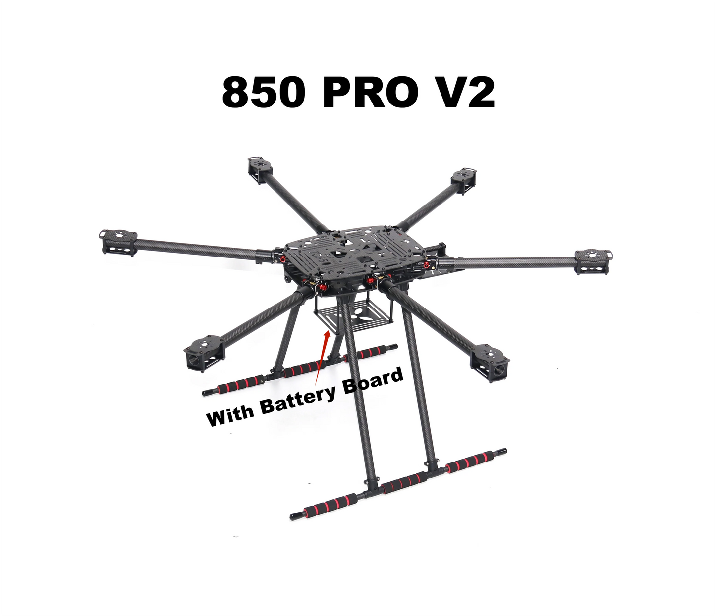 B-CUBE NEW ZD850PRO Full Carbon Fiber ZD850 Frame Kit with Unflodable Landing Gear Foldable Arm for FPV DIY Aircraft Hexacopter