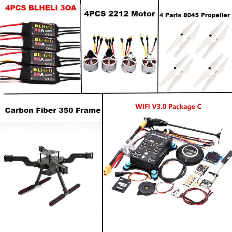 B-CUBE  PIXHAWK 2.4.8 M8N Open source new smart drone FLY350 300 380 450MMpix quadrotor upturned rack