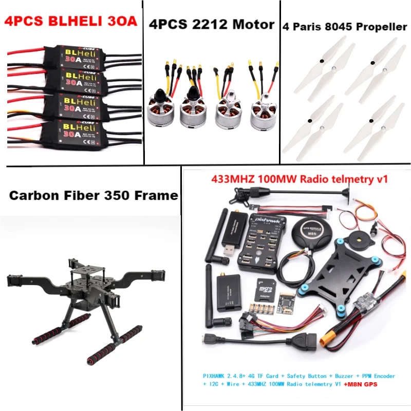 B-CUBE  PIXHAWK 2.4.8 M8N Open source new smart drone FLY350 300 380 450MMpix quadrotor upturned rack