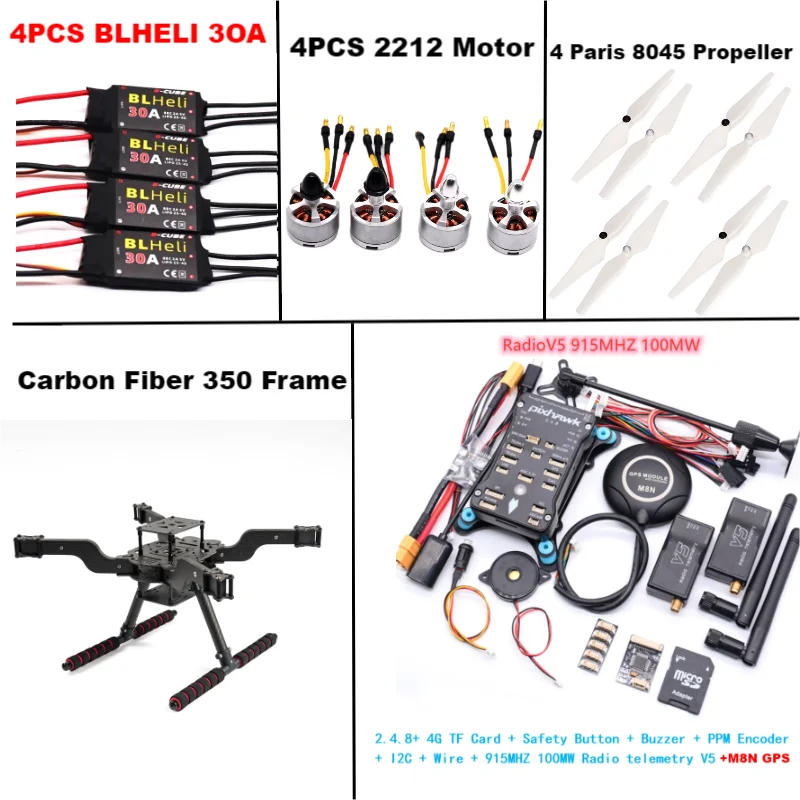 B-CUBE  PIXHAWK 2.4.8 M8N Open source new smart drone FLY350 300 380 450MMpix quadrotor upturned rack