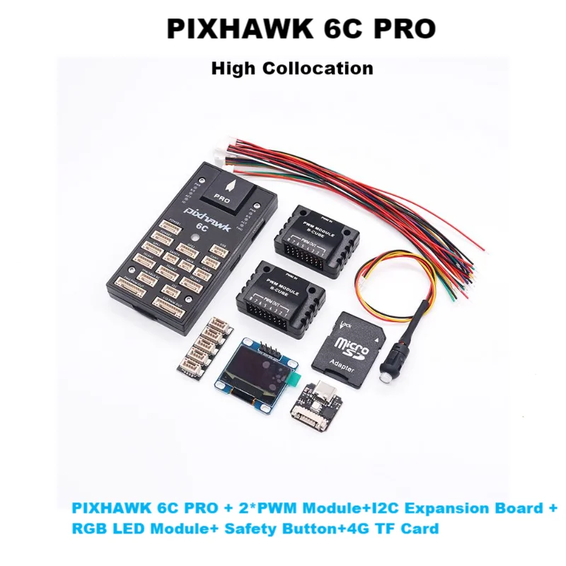 PIXHAWK 6C PRO FMUV6C Ardupilot PX4 32-битный контроллер полета автопилот с 4G SD безопасность встроенный зуммер вертолет самолет вездеход лодка 